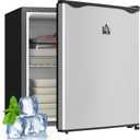 HOMCOM Mini Freezer Countertop, 1.1 Cu.Ft Compact Upright Freezer with Removable Shelves, Reversible Door for Home, Dorm, Apartment and Office, Silver