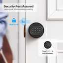 ThorBolt Fingerprint Door Knob, Keyless Door Knob with Keypad Biometric Electronic Thumbprint, Auto-Lock for Interior Doors for Bedroom, Home, Office, Garage, 4xAA Alkaline (NOT Included), MD1 Black