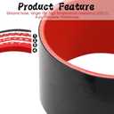 ID 5 Inch(127mm) High Temperature 4-Ply Reinforced Straight Silicone Hose Performance Coupler with 2Pcs T-Bolt Clamps Suitable High Level Turbo Pipe Connecting