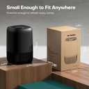 Air Purifiers for Bedroom with High Efficiency Filter Up to 1076 Ft for Pet Hair, Odors, Pollen, Smoke, Compact Air Cleaner with 3 Speeds, Timer, Aroma Quiet 360Intake Filter, Black