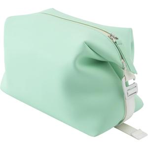 6"x 9.84" 4.5L Large Silicone Toiletry Bag, Waterproof Leakproof Foldable Travel Organizer, Dopp Kit Alternative for Men & Women, Turquoise Blue (Green)