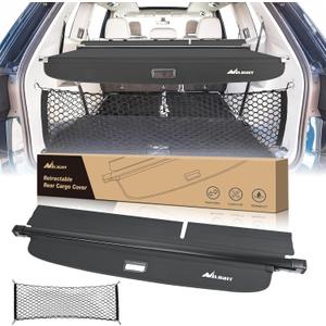 Nilight Cargo Cover Fit for VW Volkswagen Atlas 2018 2019 2020 2021 2022 2023 2024 2025, Retractable Privacy Security Shield Shade Rear Trunk Cover, with Trunk Storage Net