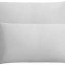 Microfiber Pillow Cases King Size Set of 2, Soft Pillowcases with Envelope Closure, Wrinkle Resistant Pillow Covers,  Light Grey