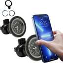 Clock-Style Magnetic Car Phone Holder: 360 Rotating Clip-On Phone Mount with Strong Magnet, Dashboard or Air Vent Mount, Compatible with iPhone 16 Pro Max 15 14 13 12 Android(Clip Style)