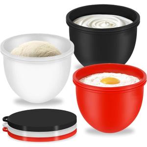 Coosion 3Pcs Upgraded Silicone Mixing Bowl Liners for Kitchen Aid Tilt-Head 5QT Stand Mixers, Thickened Food-Grade Inserts, Non-Slip Silicone Mixing Bowl Liners, Dishwasher-Safe for Baking & Cooking