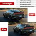 Window Louvers for Dodge Charger 2011-2023, Lambo Style Rear Windshield Sun Shade Cover for SXT GT R/T Scat Pack SRT Hellcat Widebody Redeye Daytona All Weather ABS (Carbon Fiber)