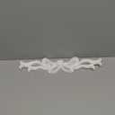 Ekena Millwork 13"W x 3"H x 3/4"P Versailles Medium Ribbon with Bow Center Onlay