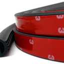 D Shape Rubber Weather Stripping, Self-Adhesive EPDM Rubber Seal Strip Gasket for Automotive, RV Slide Out Seal, Marine, Garage Doors/Window and More - 0.75 Width, 0.425 Height - 20FT