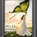 18 x 24 Poster Frame Black, 2-Inch Wide Border Poster Frames 18 x 24 with Black Backboard, 18x24 Frame