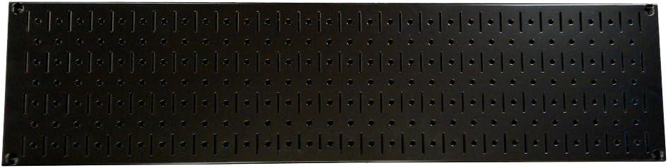 Wall Control Narrow Pegboard Rack 8in x 32in Black Metal Pegboard Runner Tool Board