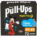 Pull-Ups Boys' Night Time Potty Training Pants, Size 3T-4T Overnight Training Underwear (32-40 lbs), 72 Ct