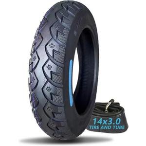14x3.0 79-254 Bike Tire and Tube Compatible with 3.00-10 Dirt Bike Tire