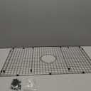 27.5 in. x 15.5 in. Centre Drain Sink Protector with Supersoft Silicone Feet in 304 Grade Stainless Steel