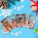 2 x 32 Christmas Postcards, Dreamy Snow Cottage Pattern, Winter Postcards Miniature Scenes Style Set, Xmas Cards for Holiday Wishes Party Favors, 4 x 6 Inch