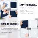 Large Cork Board 48"x36", 12 Pack Felt Bulletin Board for Walls Cork Boards Tiles with Sticky Notes, Push Pins & Clips,Tack Board for Office Home Deep Blue