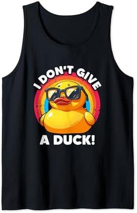 I Don't Give A Duck Lover Funny Duck Owner Rude I Love Duck Tank Top Size M
