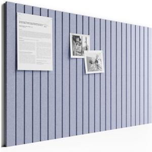 Bumusty Large Cork Board Alternative-36 x 24" Felt Bulletin Board Tiles, with 30 Pushpins, 40 Adhesive Tabs, 6-Pack Slat Wall Paneling, Cork Boards for Office Push Pin Board-Soft Periwinkle