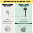 Pet Hair Grooming Brush Vacuum Attachment for Dogs, Cats with Vacuum Extension Hose up to 3.5M  Compatible with Miele, Shark Rocket HV322, HV301, HV371, Rotator NV501, Navigator NV350 Series & More