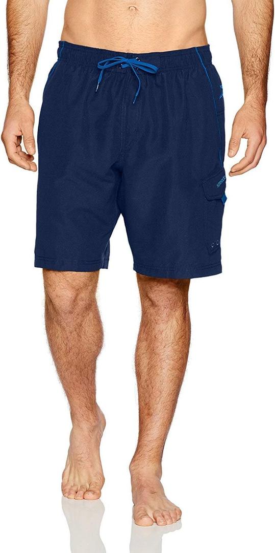 Speedo mens Swim Trunk Knee Length Marina ii volley 20 , Speedo Navy, Large US
