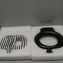 Donut Vases Set of 2,Black & White Striped Hollow Ceramic Flower Vases, Modern Nordic Minimalist Round Decorative Vase for Pampas Grass, Dried Flowers, Living Room, Table Centerpiece & Home Decor