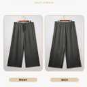 Eytino Womens Plus Size Pants Summer Elastic High Waist Drawstring Casual Loose Wide Leg Trousers Pants with Pockets 4X