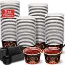 550 Pcs 5 oz Chili Cook Off Party Decorations Include 5 oz Disposable Sample Cook Off Tasting Paper Cups Plastic Spoon for Party Supplies (Mixed Flame Chili)