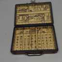 TOYANDONA Mahjong Box Only Mahjong Storage Box Wood Potable - Game Organizer with Handle Chinese Storage Case Game Tiles Empty Container