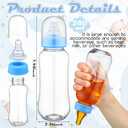 6 Sets Funny Plastic Bottle Chug Baby Shower Games Diaper Baby Shower Game Gender Reveal Party Race Gifts Decoration for Adults Boys Girls (Bear,Blue)