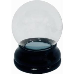 Clear DIY Empty Snow Globe kit Glass Water Globe Jar with Resin Base (45MM)