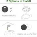 AIBOO Under Cabinet LED Black Cover Puck Lighting Kit with Touch Dimmer Switch for Kitchen Cupboard Closet Lighting (6 Lights,Daylight White)