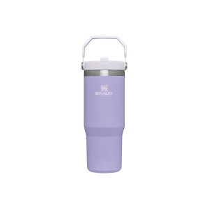 Stanley IceFlow Flip Straw Tumbler with Handle 30 oz | Twist On Lid and Flip Up Straw | Leak Resistant Water Bottle | Insulated Stainless Steel |BPA-Free | Lavender