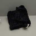 NTBAY Plush Flannel Baby Blanket, Soft and Warm Toddler Blanket with Striped Texture for Stroller, Crib, Travel, 30x40 Inches, Black (3040 Inch (Pack of 1))