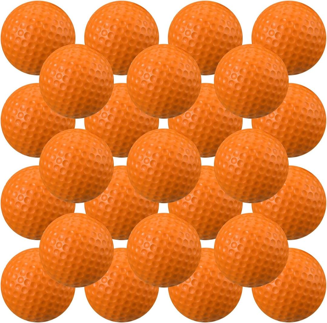 Junkin 24 Pcs Foam Golf Practice Balls Realistic Feel and Flight Training Sport Balls Elastic Soft Foam Golf Balls for Indoor or Outdoor Backyard Training