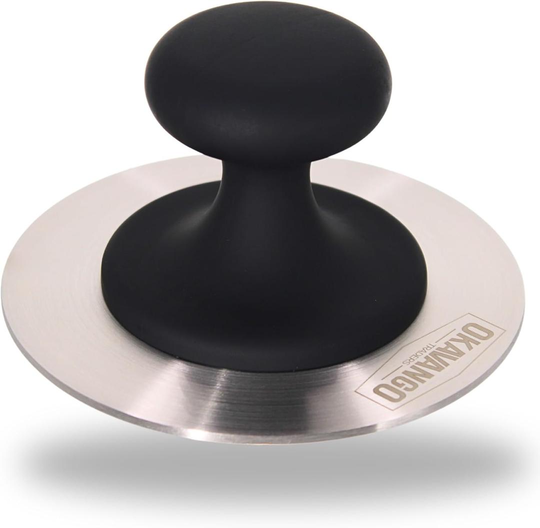 Burger Press Smash Burger Press - Hamburger Smasher Tool for Griddle & Grill Press Durable Stainless Steel Hamburger Press for Perfectly Cooked Smash Burgers - Burger Smasher (Black)