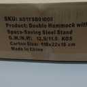 PNAEUT Double Hammocks with Stand for Outside, Portable Space Saving Heavy-Duty Steel Frame for Indoor Outdoor Patio Yard, Easy Assembly, 2 Person 450 lbs Capacity