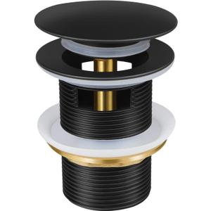 Pop-up Drain Kit for Freestanding Bathtub Tub Drain/Stopper,Freestanding Bathtub Drain Stopper,Suitable for Most Freestanding Bathtub (Matte Black)