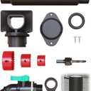 Rain Barrel Diverter Kit, Rain Barrel Downspout Spigot Diverter Kit for Rectangular Downspouts, Include Spigot and Diverter kit, Easily Turn Containers into Rain Barrels (with Hole Saw Set)
