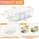 Stackable 6 Pack Snack Organizer for Pantry Shelf,Clear Pantry Organizers and Storage Bins for Fridge,Office,Cupboard,Plastic Pantry Snack Organizer For Breast Milk,Tea Bag,Food Storage Containers