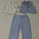 Boys Linen Suit Dress Clothes Kids Graduation Wedding Outfit 4 Piece Shirt Vest Pants Set with Bow Tie Size 90