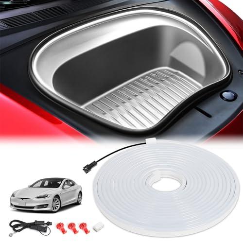FICOLPO Ambient Led Frunk Lights for Tesla 2021-2023 Model 3 Model Y Front Interior Frunk Lightning String for Neon Atmosphere - Compatible with Tesla Accessories (White)