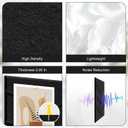 Large Cork Board 48"x36", 12 Pack Felt Bulletin Board for Walls Black Cork Boards Tiles with Sticky Notes, Push Pins & Clips,Tack Board for Office Home