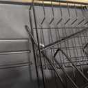 7 code Large Dish Drying Rack for Kitchen Counter, Detachable Large Capacity Dish Drainer Organizer, 2-Tier Dish Racks with Utensil Holder, Black