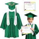 Kindergarten graduation cap and gown with 2026 Tassel, Certificate for Toddler Children (27"-33")