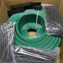 Landscape Edging Border - 60FT 4IN Tall Edging for Landscaping with 60 Stakes, 0.15" Thick No Dig Lawn Edging for Garden Border, Flexible Flower Bed Edging Borders for Yard, Terrace Board (GREEN)