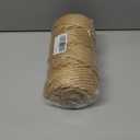6mm Jute Twine String, 164 Feet 4 Ply Thick Heavy Duty Twine Rope for Crafts, Cat Scratching Post, Cats Toy Making, Gardening Plant, Packing, Bundling, Christmas, Wedding Decor