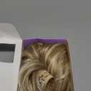 KooKaStyle Invisible Wire Hair Extensions with Transparent Wire Adjustable Size 4 Secure Clips Long Wavy Curly Secret Synthetic Hairpieces(20 Inch,Dark Ash Blonde mix Light Blonde Highlights)