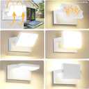 3Pack Outdoor LED Wall Light 40W White Flood Lights 350Rotation Exterior Lighting Fixture Commercial Security 3000K Waterporof for Barn Yard Garage Building Area Backyard