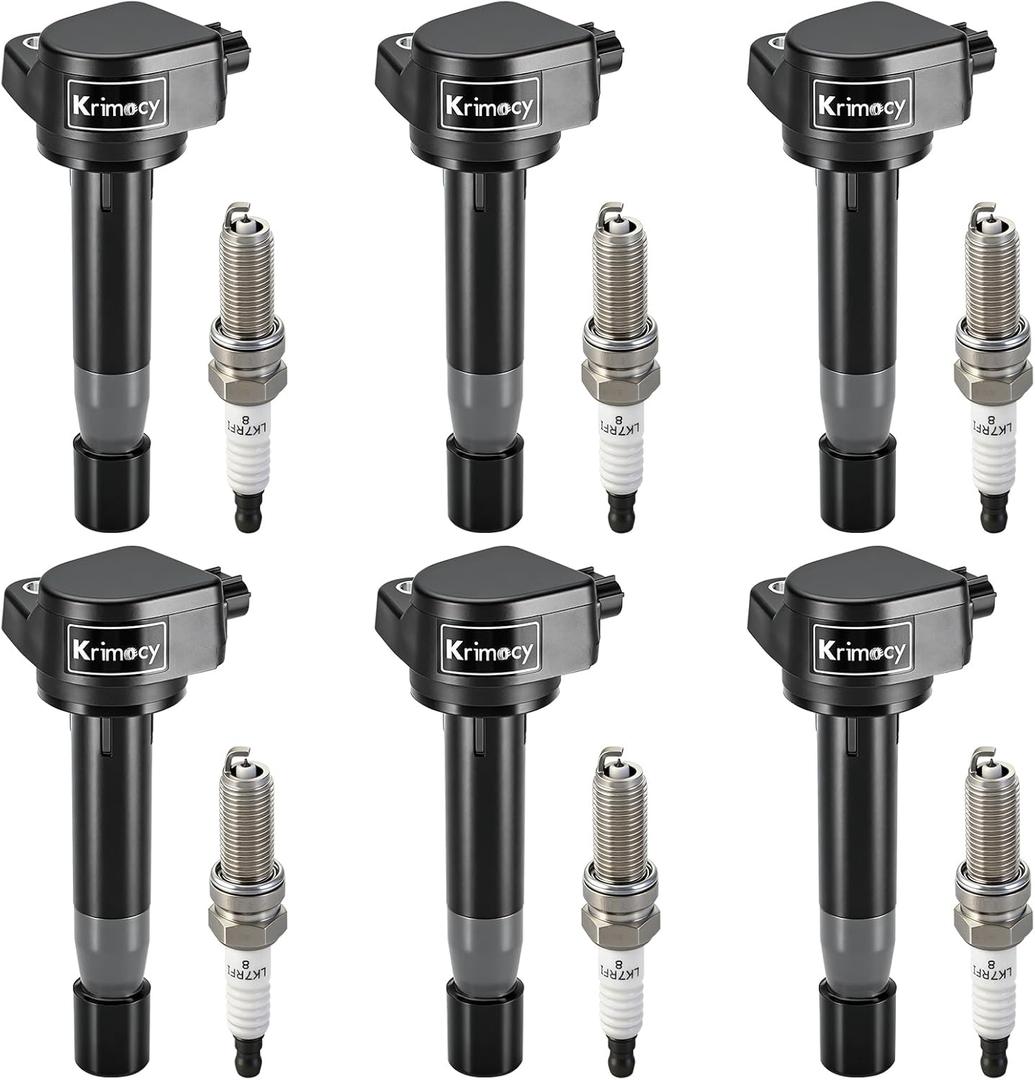 UF603 Ignition Coil Packs and Iridium Spark Plugs Compatible with HONDA 2008-2017 Accord Crosstour Odyssey, Acura 2009-2014 RL TL TSX