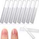 8 Pieces Nano Shiner Files Glass Natural Nail Files Crystal Shiner Buffer Polisher with Case for Natural Nails
