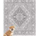 nunubaby Washable Pee Pads for Dogs, Stylish, Non-Slip and Leak-Proof Pee Pads. Reusable Potty Pads for Dogs for Crates and Floors.(Brown/Geo, 31" x36" ) (31x36 Inch (Pack of 2)